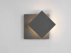 LED Wandleuchte MIO Schwarz verstellbar für indirekte Beleuchtung, Höhe 18cm