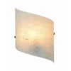 LED Wandleuchte mit Glasschirm satiniert & Schrift Dekor, Höhe 30cm