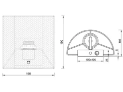 LED Wandleuchte mit Lampenschirm aus Bambus & Schalter, Höhe 19cm