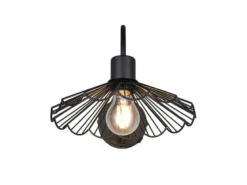 LED Wandleuchte mit Schalter & Metall Gitterschirm, Höhe 21,5cm