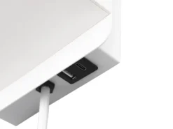 LED Wandleuchte mit Stecker, Schalter & Ladefunktion Weiß, Höhe 31cm