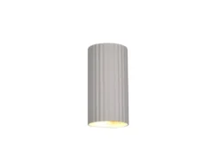 LED Wandleuchte mit Up and Down Lichteffekt, Metall Hellgrau, Höhe 18cm