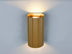 LED Wandleuchte mit Up and Down Lichteffekt, Metall Coffee, Höhe 18cm
