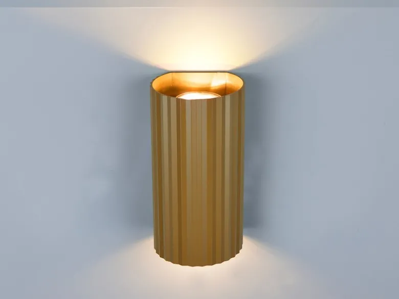 LED Wandleuchte mit Up and Down Lichteffekt, Metall Coffee, Höhe 18cm