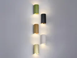 LED Wandleuchte mit Up and Down Lichteffekt, Metall Coffee, Höhe 18cm