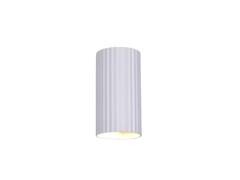 LED Wandleuchte mit Up and Down Lichteffekt, Metall Weiß, Höhe 18cm