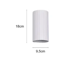 LED Wandleuchte mit Up and Down Lichteffekt, Metall Weiß, Höhe 18cm