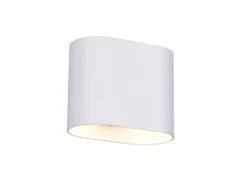 LED Wandleuchte mit Up & Down Lichteffekt, Metall Weiß, Breite 15cm