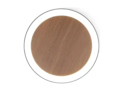 LED Wandleuchte MOON für Wand & Decke Holzoptik 3 Stufen dimmbar, Ø 30cm