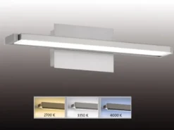 LED Wandleuchte PARE schwenkbar & dimmbar Silber matt, Breite 40cm