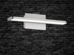 LED Wandleuchte PARE schwenkbar & dimmbar Silber matt, Breite 40cm