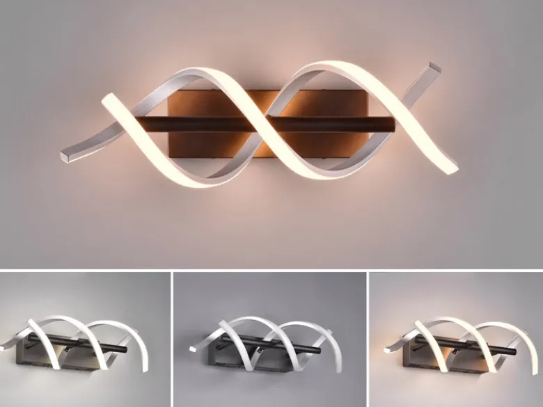 LED Wandleuchte SEQUENCE dimmbar Lichtfarbe einstellbar Silber 47cm