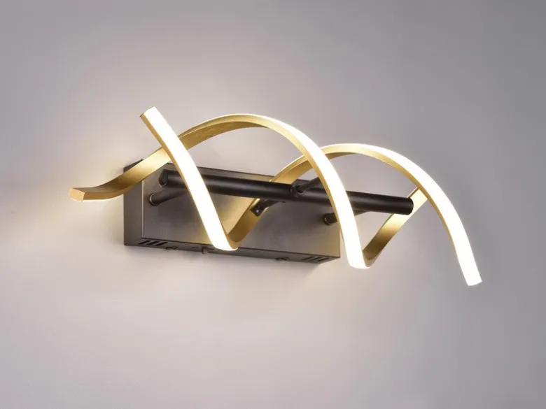 LED Wandleuchte SEQUENCE dimmbar Lichtfarbe einstellbar Messing, Breite 47cm