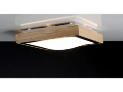LED Wandleuchte SOLSTAR für Wand & Decke Holzdesign, Quadrat 28x28cm