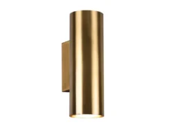 LED Wandleuchte Up and Down Light in Altmessing 2-flammig dimmbar, Höhe 18cm