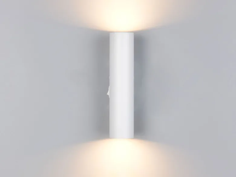 LED Wandleuchte Up and Down Weiß mit Schalter, Höhe 18cm