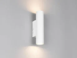 LED Wandleuchte Up and Down Weiß mit Schalter, Höhe 18cm