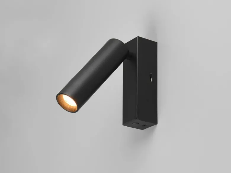 LED Wandstrahler AMBALA Schwarz, dimmbar & Lichtfarbe wählbar, Breite 4cm
