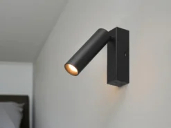 LED Wandstrahler AMBALA Schwarz, dimmbar & Lichtfarbe wählbar, Breite 4cm
