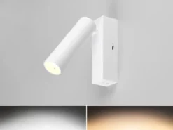 LED Wandstrahler AMBALA Weiß, dimmbar & Lichtfarbe wählbar, Breite 4cm
