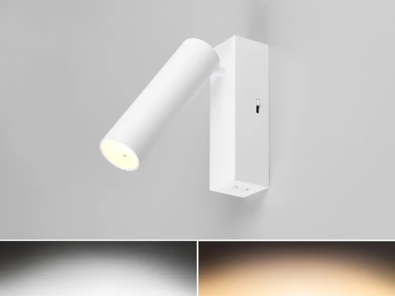 LED Wandstrahler AMBALA Weiß, dimmbar & Lichtfarbe wählbar, Breite 4cm
