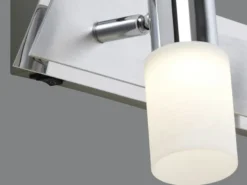 LED Wandstrahler CLAPTON 2-flammig mit Schalter & Glasschirmen, Breite 36cm