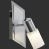 LED Wandstrahler CLAPTON mit Schalter und Glasschirm, Breite 7cm