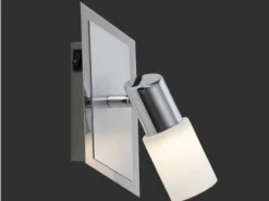 LED Wandstrahler CLAPTON mit Schalter und Glasschirm, Breite 7cm