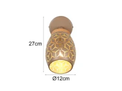 LED Wandstrahler Coffee mit Schalter & Stanzmuster, Breite 12cm