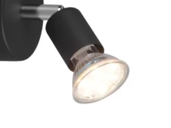 LED Wandstrahler 1 flammig Metall Schwarz, Breite 8cm