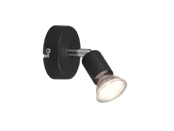 LED Wandstrahler 1 flammig Metall Schwarz, Breite 8cm
