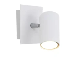 LED Wandstrahler Metall Weiß mit schwenkbarem Spot, Breite 12cm