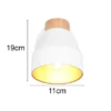 LED Wandstrahler mit Schalter, Metall Weiß / innen Gold, Breite 11cm