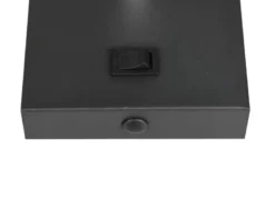 LED Wandstrahler mit Schalter und Rauchglas Lampenschirm, Höhe 16cm