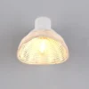 LED Wandstrahler mit Schalter & Rattan Lampenschirm, Breite 13cm