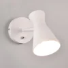 LED Wandstrahler Retro Weiß mit Schalter & Stecker, Breite 12cm