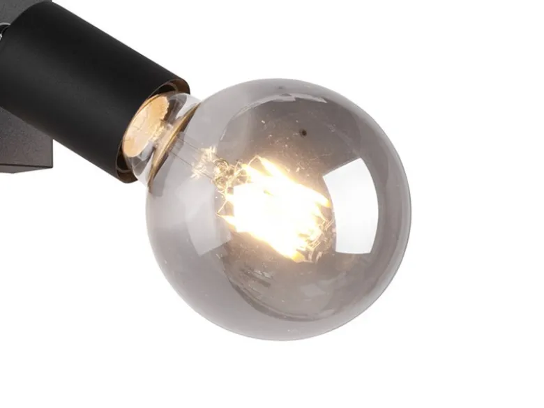 LED Wandstrahler Schwarz dimmbar, 1 flammiger Spot mit Schalter, 9x11cm