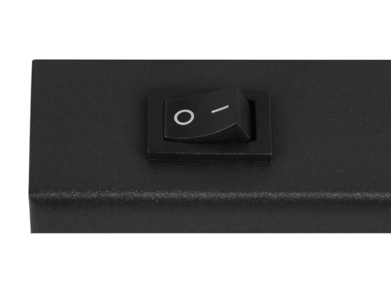 LED Wandstrahler Schwarz mit Schalter, Breite 6cm
