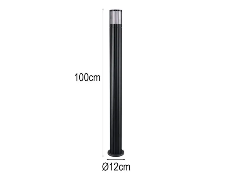 LED Wegeleuchte Aluminium Anthrazit, für Reihenschaltung geeignet, Höhe 100cm