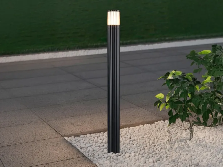 LED Wegeleuchte Aluminium Anthrazit, für Reihenschaltung geeignet, Höhe 100cm