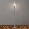 LED Wegeleuchte Außenlaterne aus Stahl Silber, Höhe 98cm
