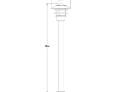 LED Wegeleuchte Außenlaterne aus Stahl Silber, Höhe 98cm