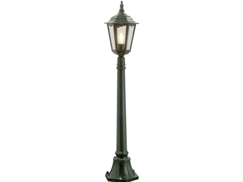 LED Wegeleuchte aus Aluminium Grün antike E27 Gartenlaterne, Höhe 120cm