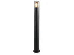LED Wegeleuchte aus Aluminium Schwarz & Rauchfarbig, Höhe 80cm