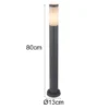 LED Wegeleuchte aus Edelstahl in Anthrazit & Opal, Höhe 80cm