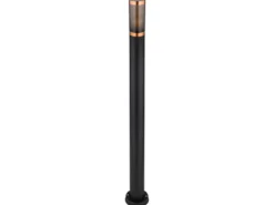 LED Wegeleuchte aus Edelstahl in Schwarz & Kupfer, Höhe 110cm