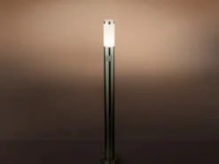 LED Wegeleuchte aus Edelstahl Silber mit Bewegungsmelder, Höhe 110cm