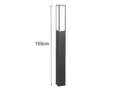 LED Wegeleuchte 2er Set eckig in Anthrazit, Höhe 155cm, IP54