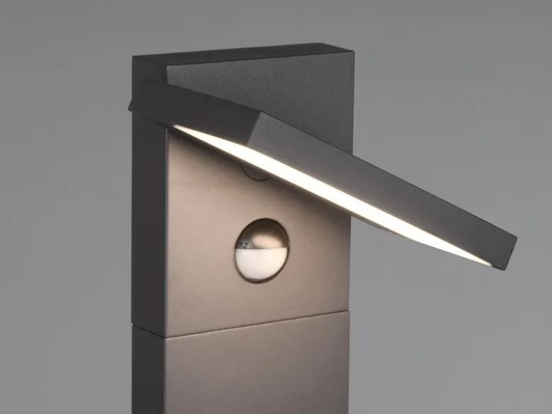 LED Wegeleuchte 2er Set schwenkbar mit Bewegungsmelder in Anthrazit