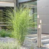 LED Wegeleuchte 3-flammig aus Edelstahl in Silber, Höhe 170cm